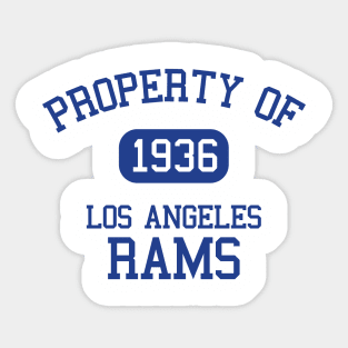 Property of Los Angeles Rams Sticker